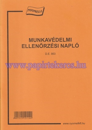 Munkavédelmi ellenőrzési napló, A/5